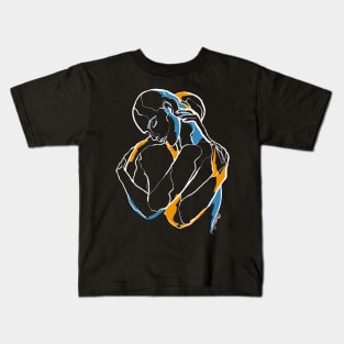 Single Line - Embrace (White) Kids T-Shirt